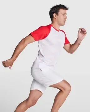 Tricou sport barbat cu mânecă raglan în contrast de culoare