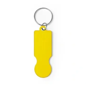 Breloc din aluminiu reciclat cu monedă pentru căruciorul de cumpărături