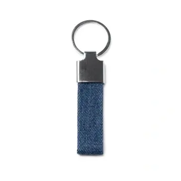 Breloc dreptunghiular din material denim