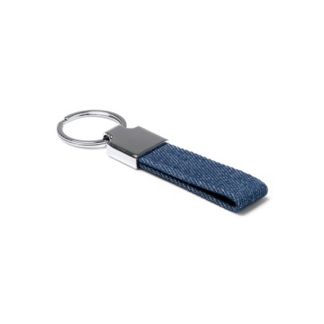 Breloc dreptunghiular din material denim - Img 2