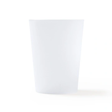 Cană reutilizabilă din polipropilenă ductilă, rezistentă, cu o capacitate de 500 ml