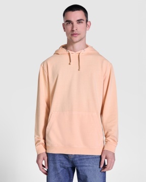 Hanorac unisex cu glugă, 100% bumbac Terry cu aspect acid wash - Img 1