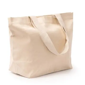 Pungă mare din pânză de bumbac reciclată de 330 g/mp - Img 2