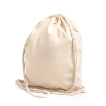 Rucsac cu șnur din poliester RPET cu atingere din bumbac de 150 g/m² - Img 2