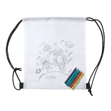 Rucsac pentru copii confecționat din material non-woven cu desene ce pot fi colorate