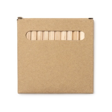 Set de 12 creioane din lemn într-o cutie de carton reciclată - Img 1