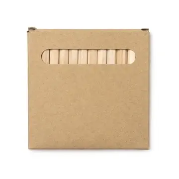 Set de 12 creioane din lemn într-o cutie de carton reciclată