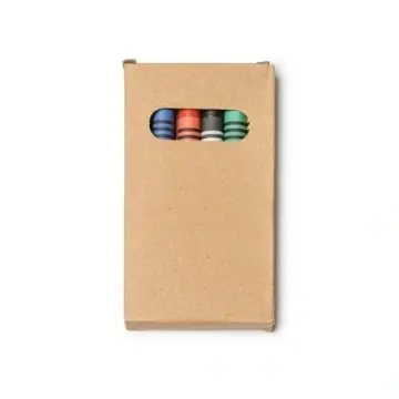Set de 6 culori din ceară în cutie de carton reciclat