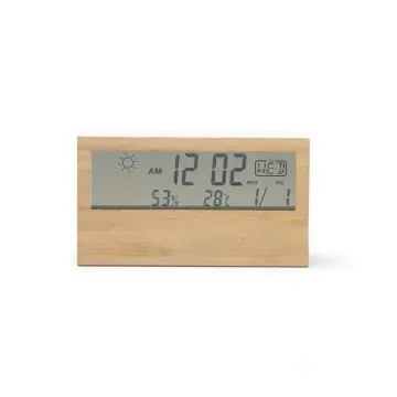 Stația meteorologică cu o carcasă frontală din bambus