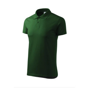 Tricou polo 100% bumbac 180gr/mp pentru barbati, verde sticla - Img 2