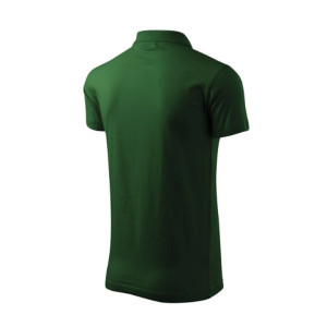Tricou polo 100% bumbac 180gr/mp pentru barbati, verde sticla - Img 3