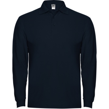 Tricou polo cu mânecă lungă, guler și manșete în canalé 1x1 cu elastan și fantă cu 3 nasturi - Img 9