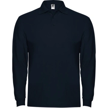 Tricou polo cu mânecă lungă, guler și manșete în canalé 1x1 cu elastan și fantă cu 3 nasturi - Img 9