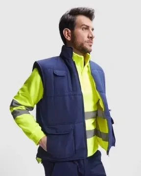 Vestă reflectorizanta reversibilă cu buzunare multiple