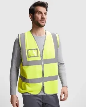 Vestă reflectorizanta vizibilitate ridicată cu fermoar