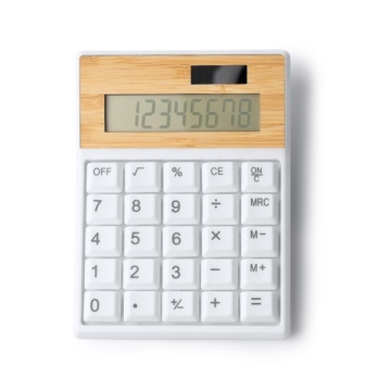 Calculator cu 8 cifre, fabricat din ABS reciclat și bambus - Img 1