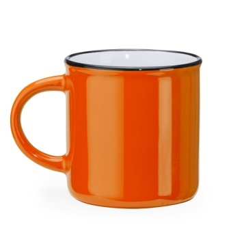 Cană ceramică retro cu mâner rotund - Img 4