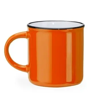 Cană ceramică retro cu mâner rotund - Img 4