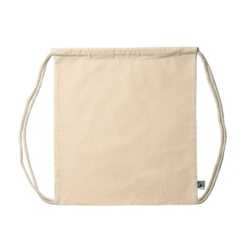 Geantă cu șnur din bumbac 100% Fairtrade (180 g/mp)
