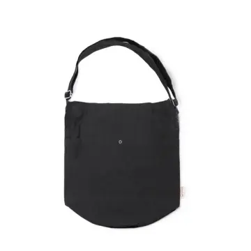 Geantă din bumbac reciclat de 240 g/m² cu buzunar frontal, închidere cu nasturi și buzunar interior