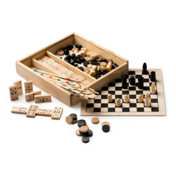 Set de 4 jocuri de îndemânare: mikado, șah, dame și domino - Img 2