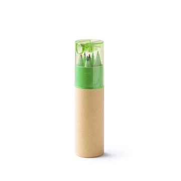 Set de 6 creioane din lemn într-o cutie de carton reciclat cu capac transparent - Img 2