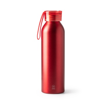 Sticlă din aluminiu reciclat cu capac și curea de transport asortate - Img 4
