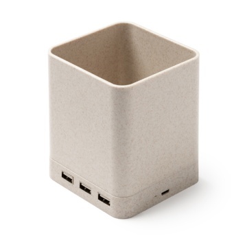 Suport multifuncțional cu încărcător wireless 5 W și trei porturi USB - Img 1