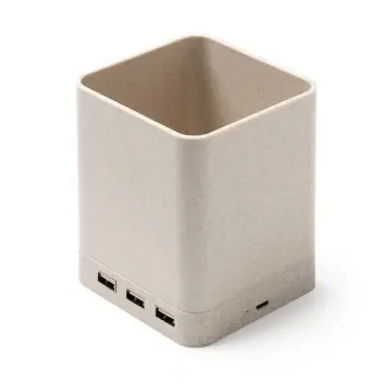 Suport multifuncțional cu încărcător wireless 5 W și trei porturi USB
