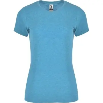 Tricou dama cu mânecă scurtă cambrat, în culori melanj - Img 3
