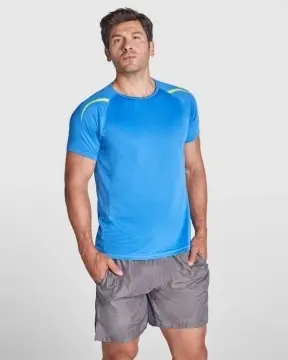 Tricou tehnic din tricot simplu, cu mâneci scurte raglan
