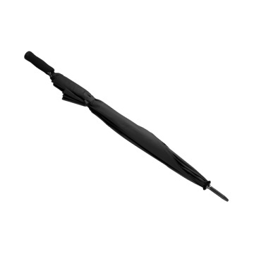 Umbrelă XL cu mâner, baston și terminații negre - Img 1