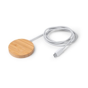 Încărcător wireless din bambus și funcție magnetică - Img 2