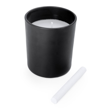 Lumânare parfumată vas rotund din ceramică neagră - Img 1