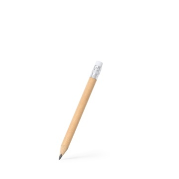 Mini creion din lem în culoare naturală cu gumă de șters - Img 2