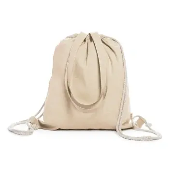 Sacoșă rucsac cu cordoane din bumbac 100% reciclat de 140 g/m² - Img 3