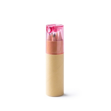 Set de 6 creioane din lemn într-o cutie de carton reciclat cu capac transparent - Img 3