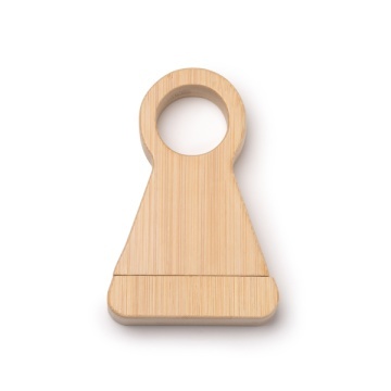 Tirbușon fabricat din bambus cu suport elegant pentru sticle