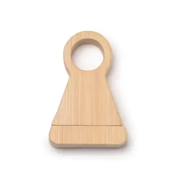 Tirbușon fabricat din bambus cu suport elegant pentru sticle