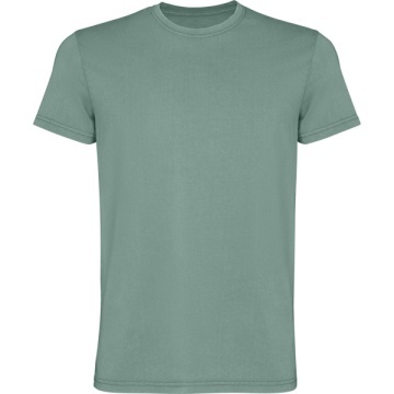 Tricou bărbătesc cu aspect acid washed, mânecă scurtă din 100% bumbac - Img 7