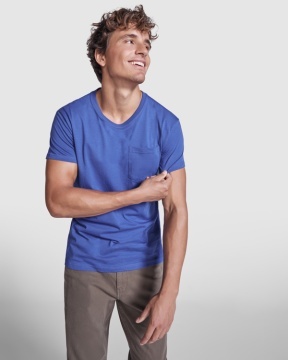 Tricou cu mânecă scurtă și guler rotund în 4 straturi