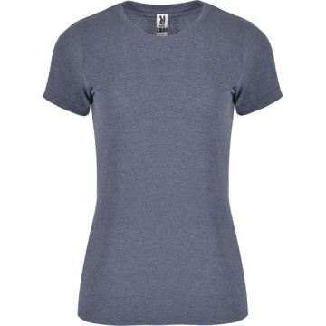 Tricou dama cu mânecă scurtă cambrat, în culori melanj - Img 4