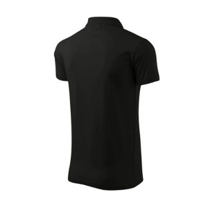 Tricou polo 100% bumbac cu guler 180gr/mp negru - Img 3