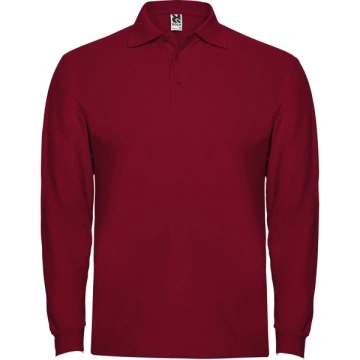 Tricou polo cu mânecă lungă, guler și manșete în canalé 1x1 cu elastan și fantă cu 3 nasturi - Img 11