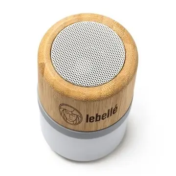 Boxa wireless din bambus și lumină LED multicoloră - Img 5