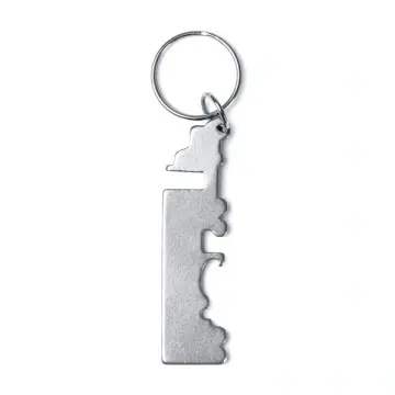Breloc cu deschizător de sticle în formă de pasarelă din aluminiu reciclat - Img 3