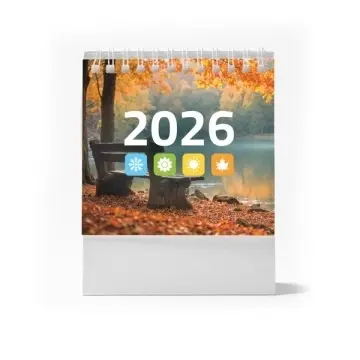 Calendar vertical de birou cu spiră
