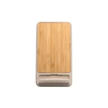 Încărcătorul wireless cu corp din bambus și bază din fibră de grâu