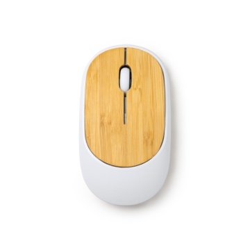 Mouse wireless din bambus și ABS reciclat cu senzor optic de precizie - Img 1