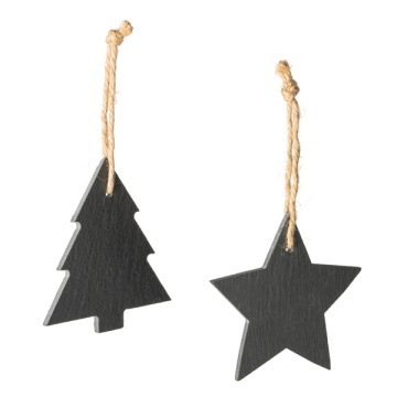 Ornament din ardezie pentru Crăciun cu design dublu - Img 2